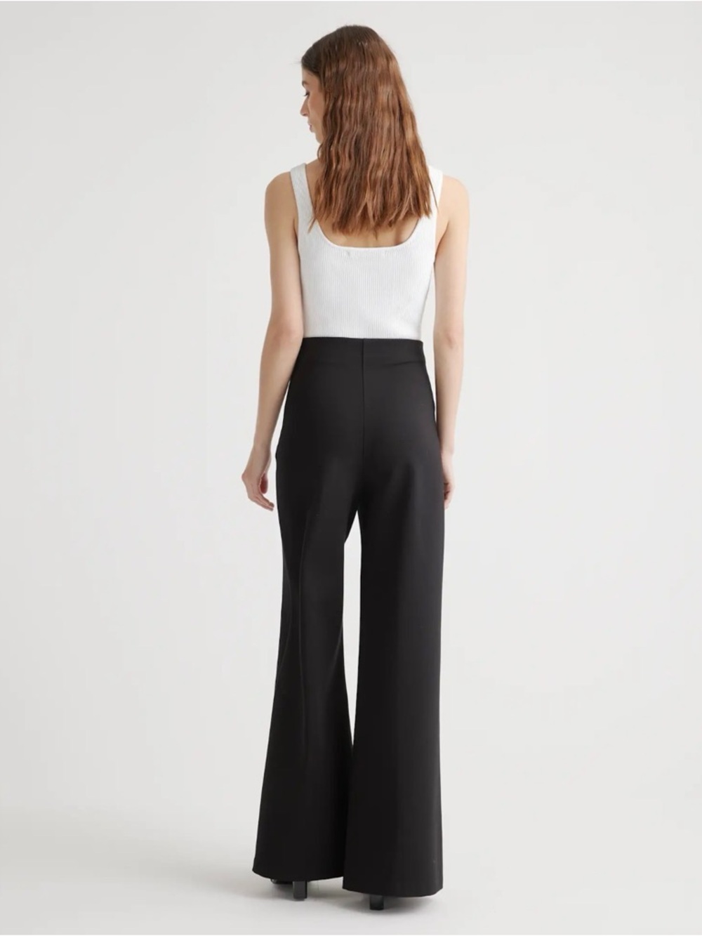 Quince Ultra-Stretch Ponte Super Wide Leg Pants - Picture 4 of 9